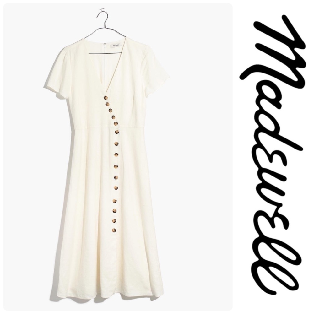 Madewell Button Midi dress